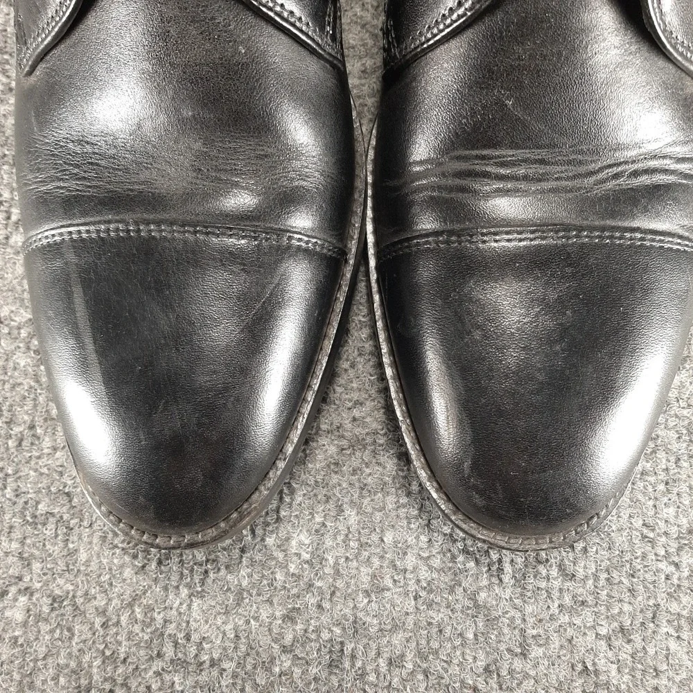 Cole Haan Grand.OS Men's Size 8M Lace Up Cap Toe Oxfords Black Leather
